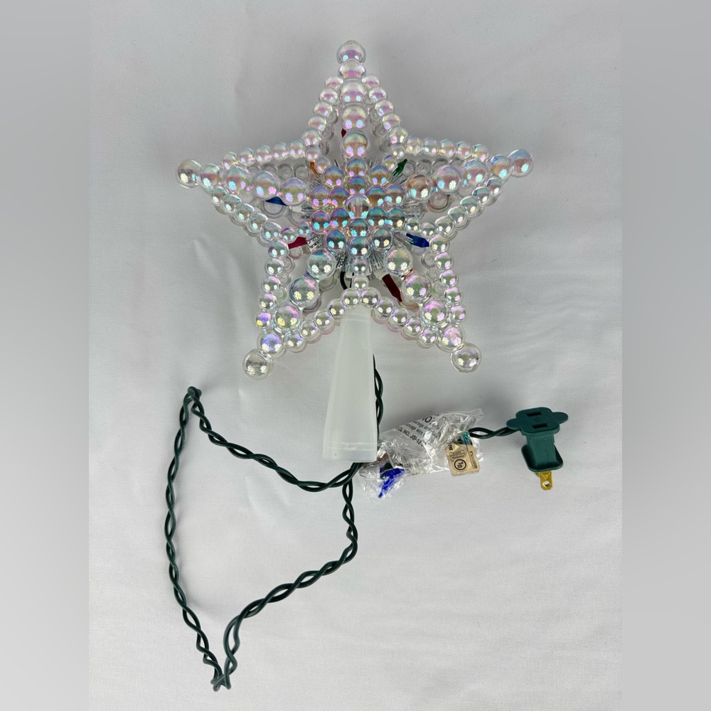 Vintage 90’s Light Up Plug In Christmas Tree Topper